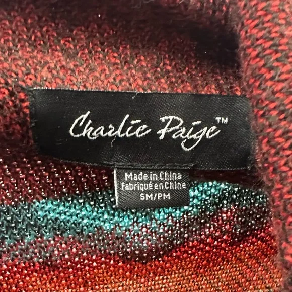 Charlie Paige tribal print waterfall cardigan size S/M - Picture 2 of 7